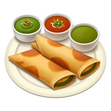 South Indian dosa with chutney emoji sticker