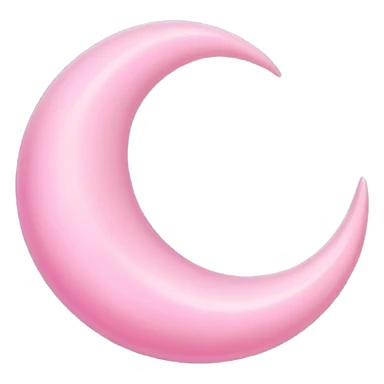 Pink crescent moon sticker