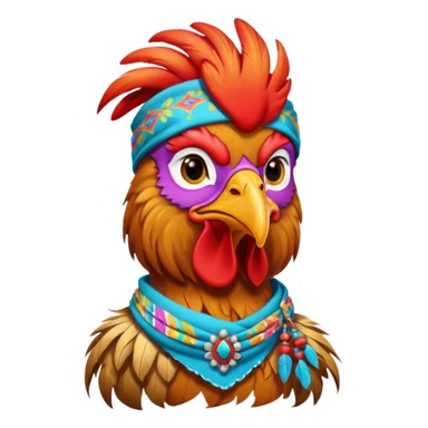 hippie rooster sticker