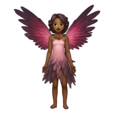 Demone rose avec des ailes sticker