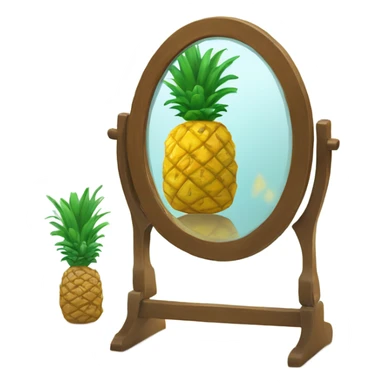 🍍 pineapple looks at its reflection in the mirror sticker