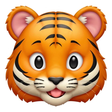 A cute little tiger show his tongue sticker