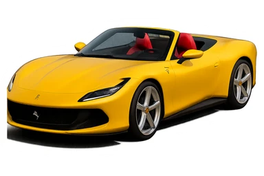 Make this car look like a Ferrari hypercar, keep high definition, smooth edges, and transparent background, in a style suitable for editing with smooth and sleek design details. sticker