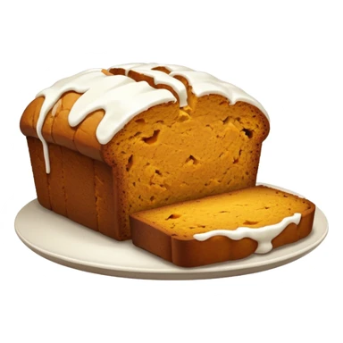 Pumpkin bread with white icing  sticker