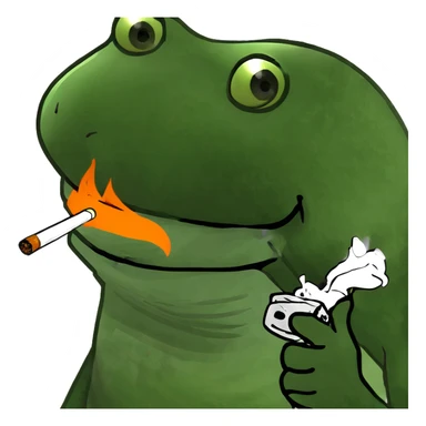 Emoji smoking sticker