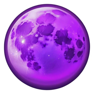 neon violet outline moon sticker