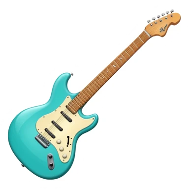 Electric guitar 1950s retro turquoise sticker