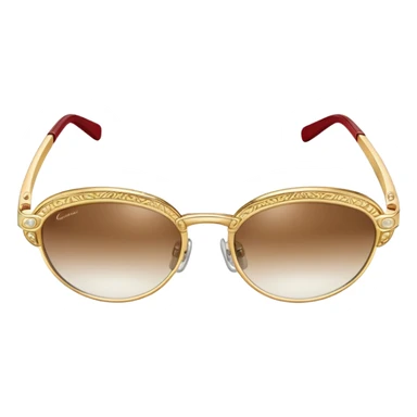 Cartier glasses, luxury eyewear sticker