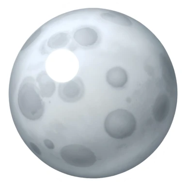Venus planet emoji, pale grey sphere, gentle blurred haze, soft cloudy appearance, simple and round, no text sticker