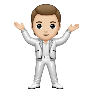 Blake Lewis, Pop Singer (b.1981) with white sequin outfit sticker