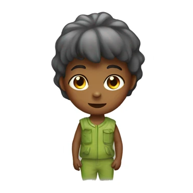 child in dino costume sticker