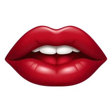 A dark red colored lipstick kiss mark. sticker