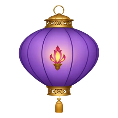 purple chinese lantern sticker