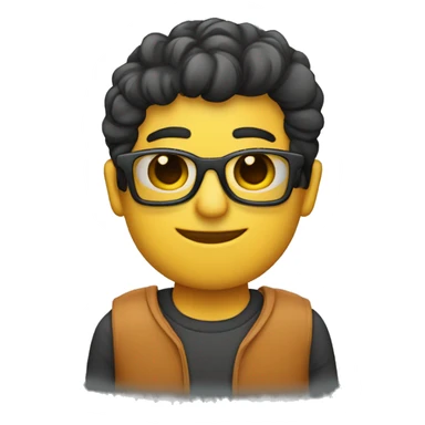 Chico con gafas Con un Pendiente sticker