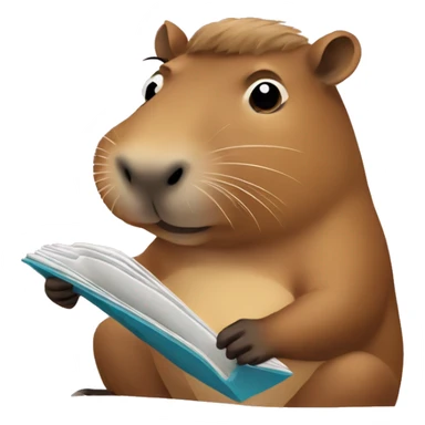 A capybara reading The Perfect Magazine sticker