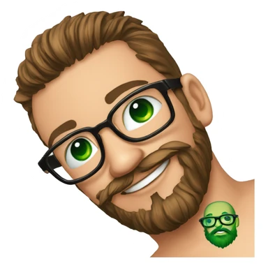 webmaster green eyes beard glasses tattoo on forearm sticker