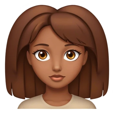 Girl pretty with brown hair and brown eyes y2k style sticker