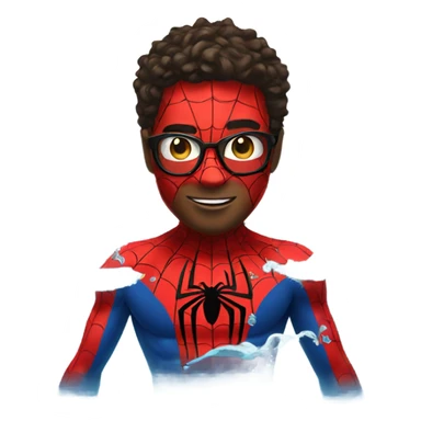 Water swimming spiderman sticker