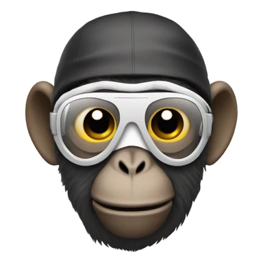 Monkey with a ski mask sticker