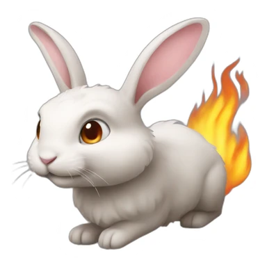 Rabbit flamme sticker