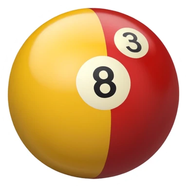 2 numbered billiard ball  sticker
