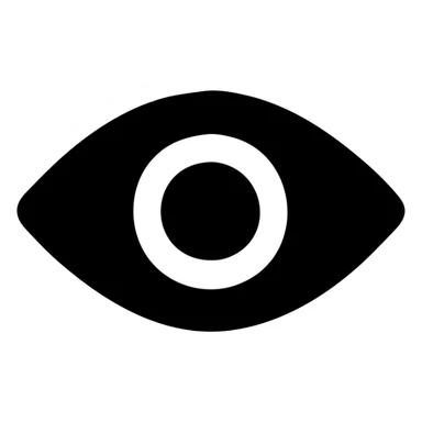 a single light blue eye, minimal flat icon sticker