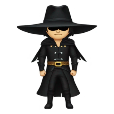 Zorro one piece sticker
