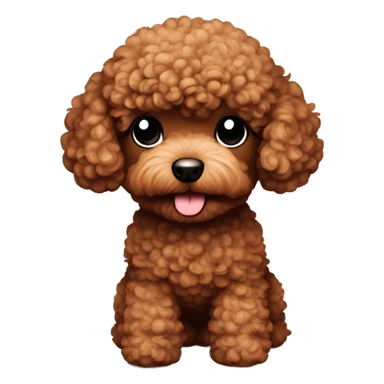 Dog toy poodle brown sticker