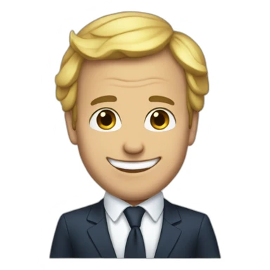 Macron sans sourire sticker