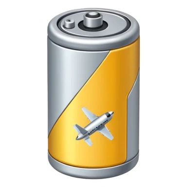 generate realistic battery for airplane
 sticker