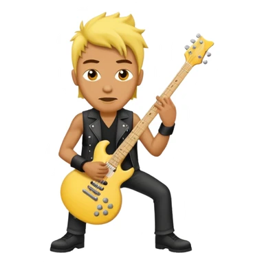 Yellow man with the rockstar sigh going down  sticker