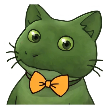 Cat with bow in hair sticker