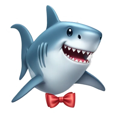 Cute shark with a bow sticker