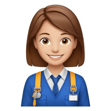 Employee with Lanyards sticker