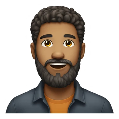 portrait of a bearded boy I want someone who sticks out his tongue sticker