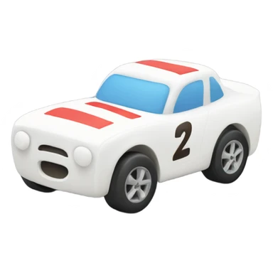 Race car out of marshmallow  sticker