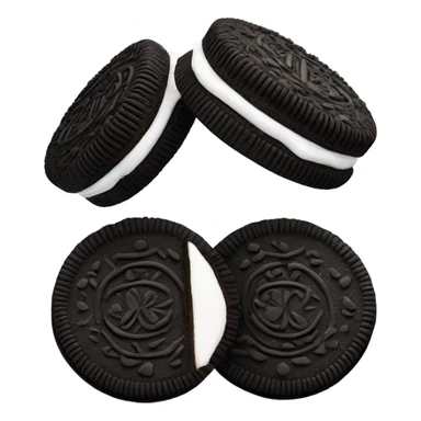 Two Oreo cookies on top of each other sticker