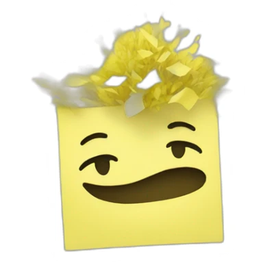 a sticky note explosion sticker