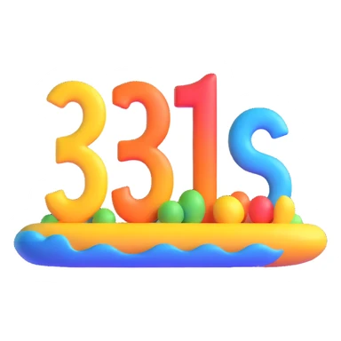 +5 number, three-dimensional, in a cartoon style, on a white background, bright colors, with a perspective composition, high saturation, prominent details, floating effect, lively atmosphere sticker