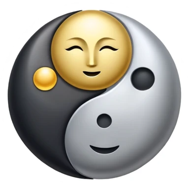 The Sun and the Moon as yin-yang sticker