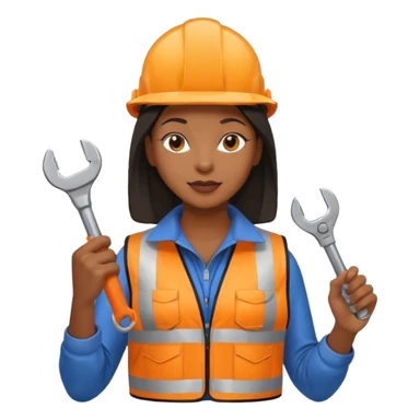 City Maintenance Worker black woman sticker