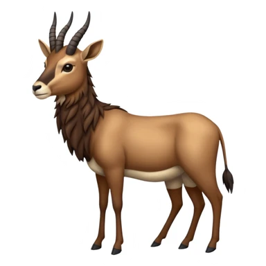 Wildebeest-antelope-gazelle-fusion-animal-hybrid-creature, full body sticker
