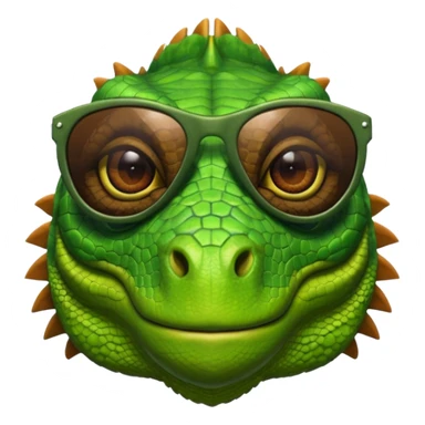 capitalist iguana head with sunglasses sticker
