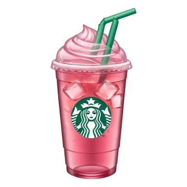 pink iced tea Starbucks drink sticker