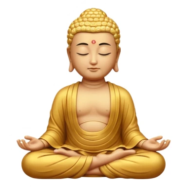 meditating buddha closed eyes sticker