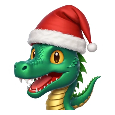 Emoji de Dragón Navideño  sticker