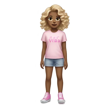 a 21st century princess with dirty blonde hair wearing pink vans hi-top sneakers sticker