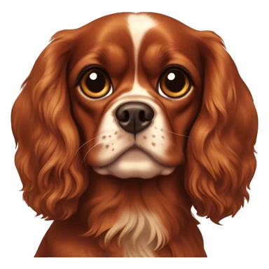 Brownish red cavalier King Charles spaniel dog  sticker