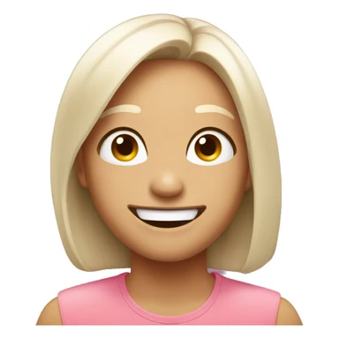 Blushing and laughing  sticker