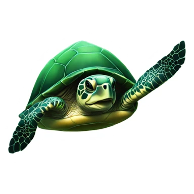 Turtle swimming  sticker